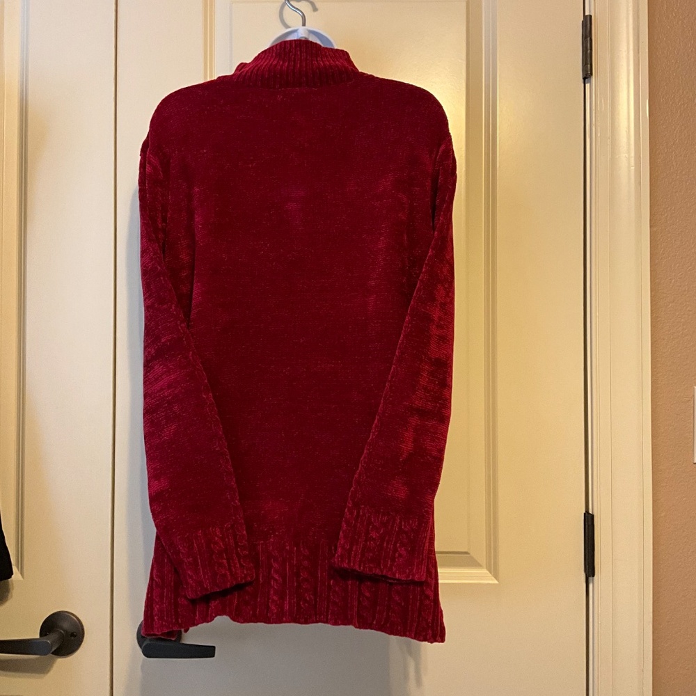 Yarn Works  Pullover Velour Sweater size Large - Picture 5 of 8